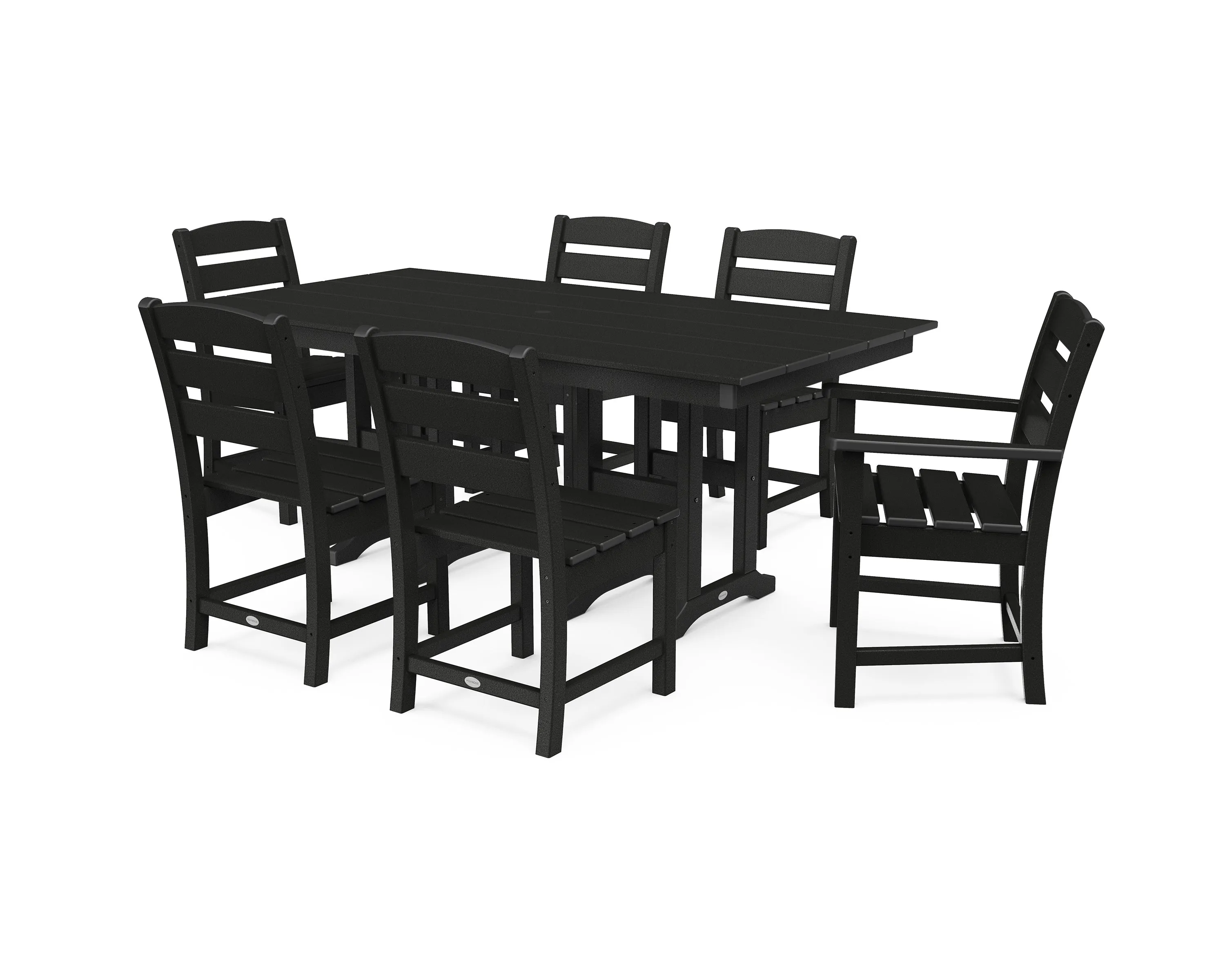 POLYWOOD® Lakeside 7-Piece Farmhouse Dining Set