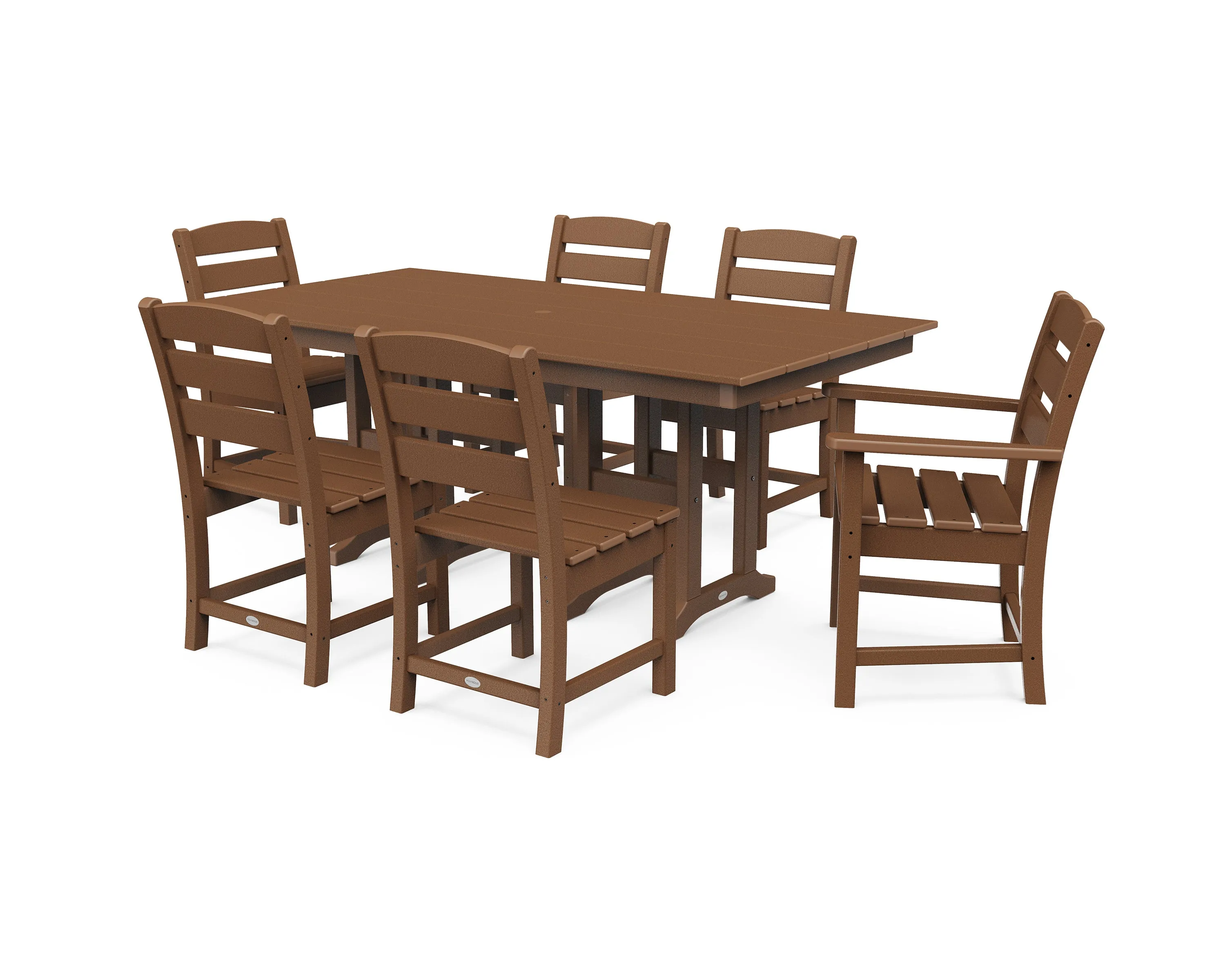 POLYWOOD® Lakeside 7-Piece Farmhouse Dining Set