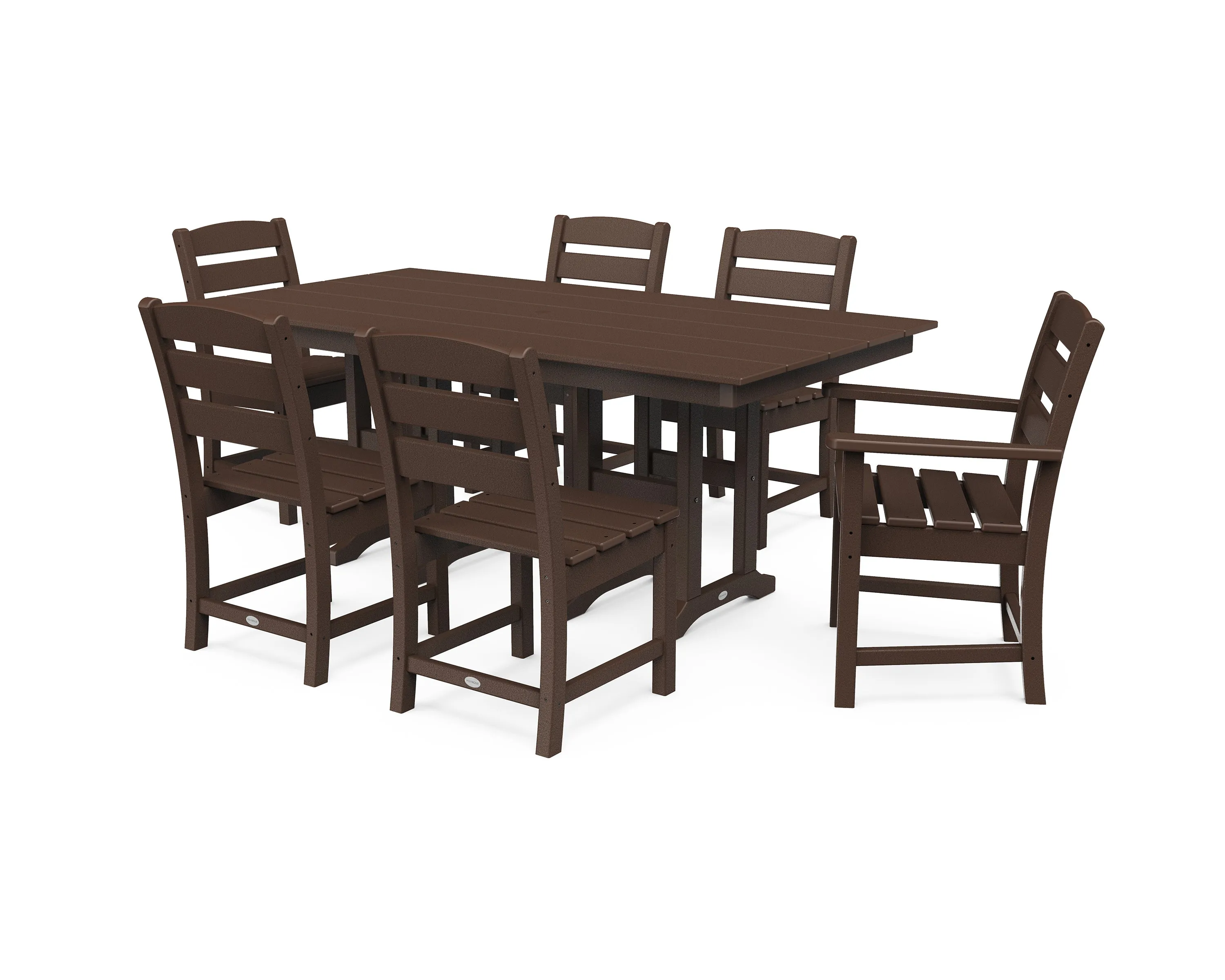 POLYWOOD® Lakeside 7-Piece Farmhouse Dining Set