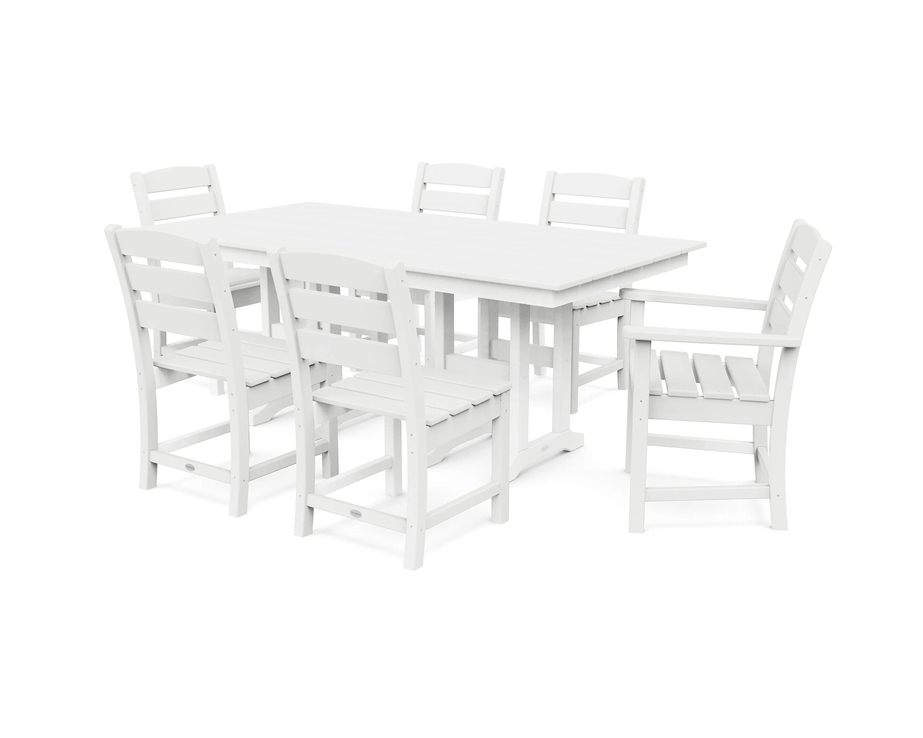 POLYWOOD® Lakeside 7-Piece Farmhouse Dining Set