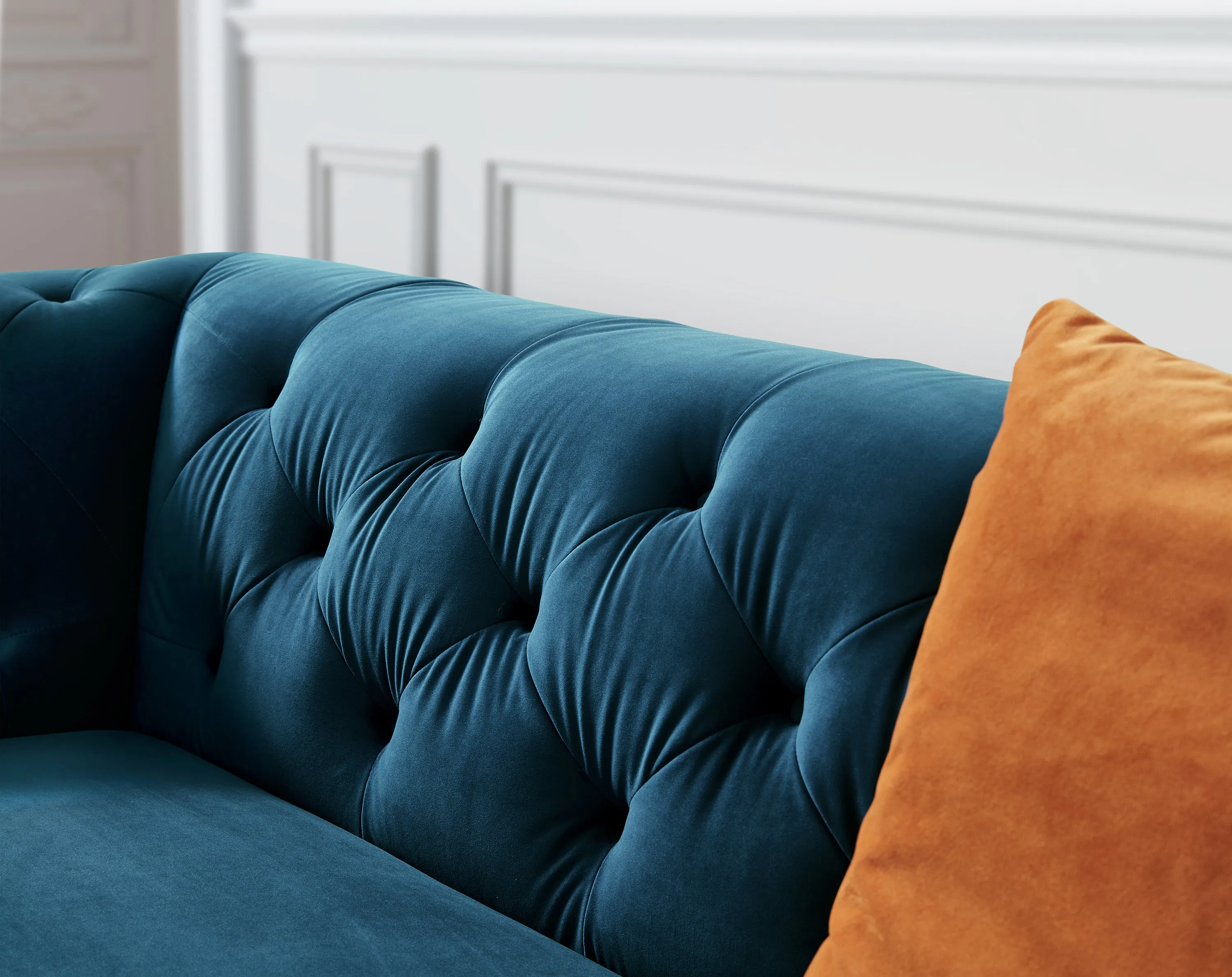 Rubeza Sofia Left Hand Facing Big Corner Sofa - Dark Blue