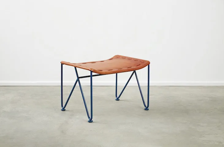 Saddle Leather Ottoman
