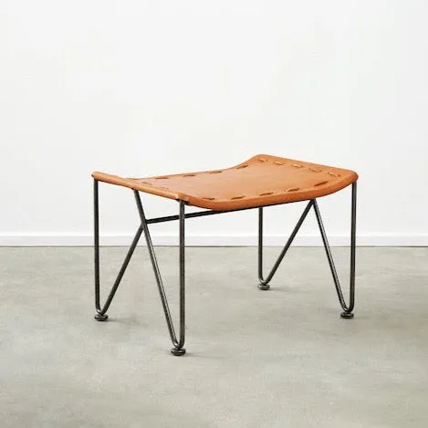 Saddle Leather Ottoman
