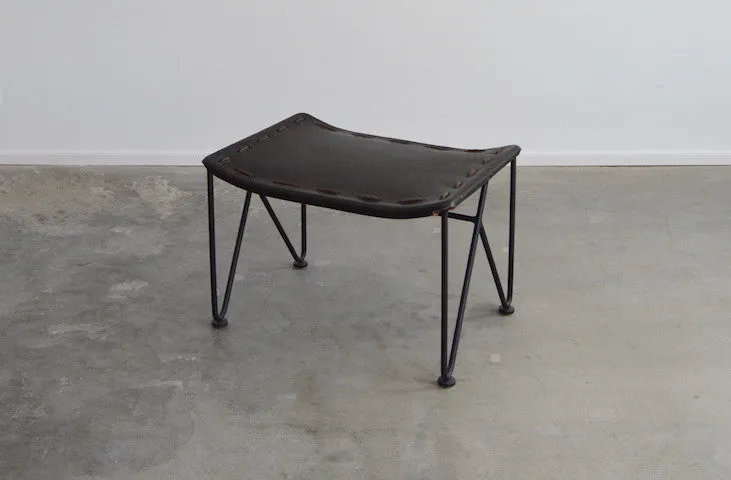 Saddle Leather Ottoman