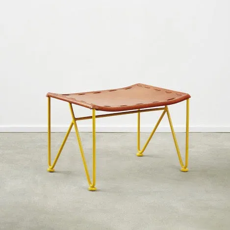 Saddle Leather Ottoman