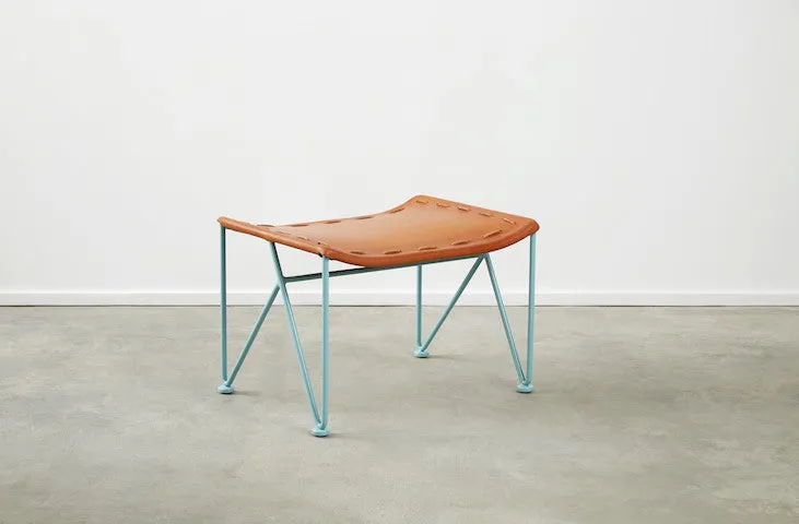 Saddle Leather Ottoman