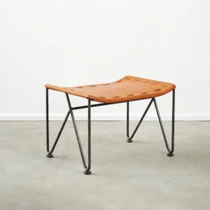Saddle Leather Ottoman