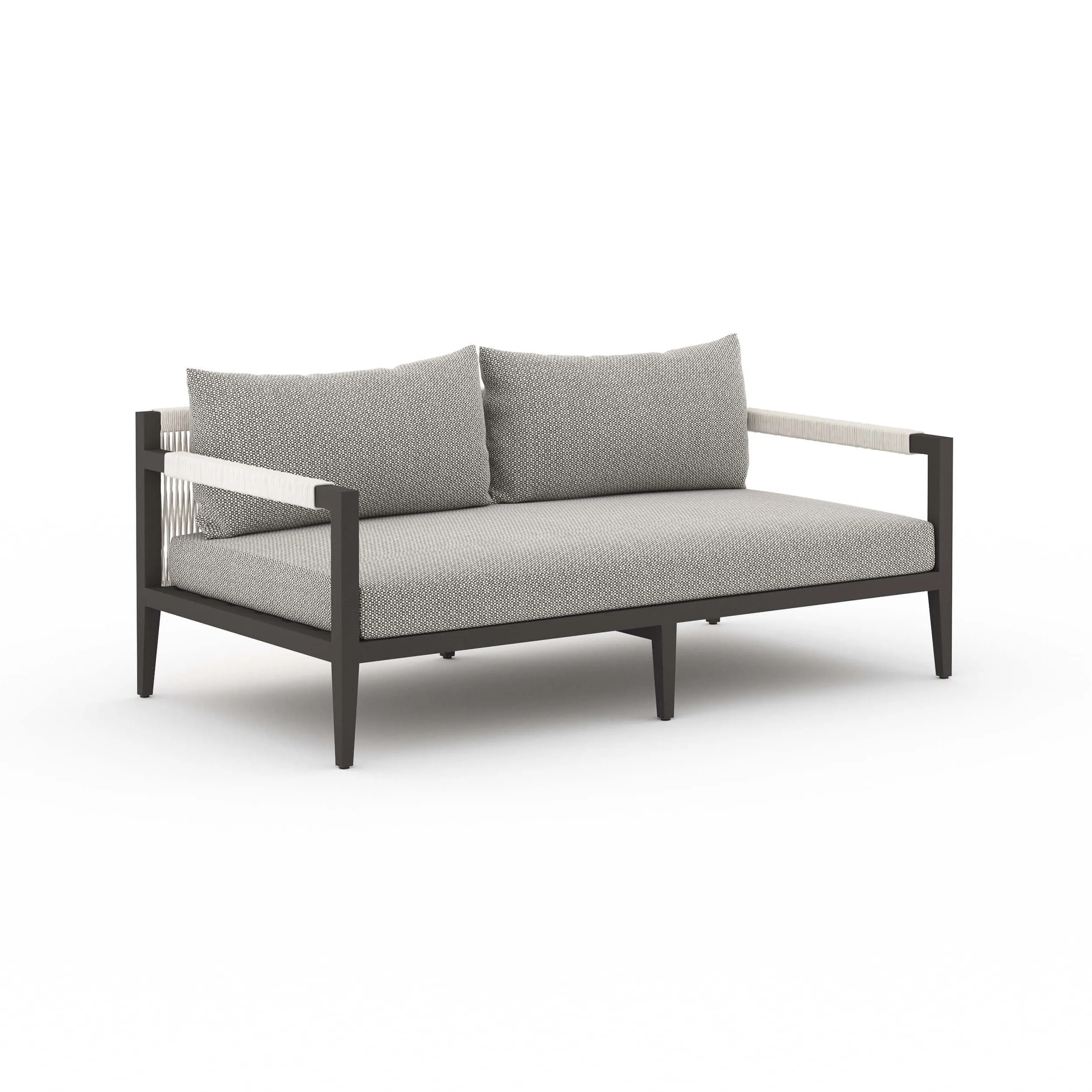 Sherwood 63" Outdoor Sofa, Faye Ash/Bronze
