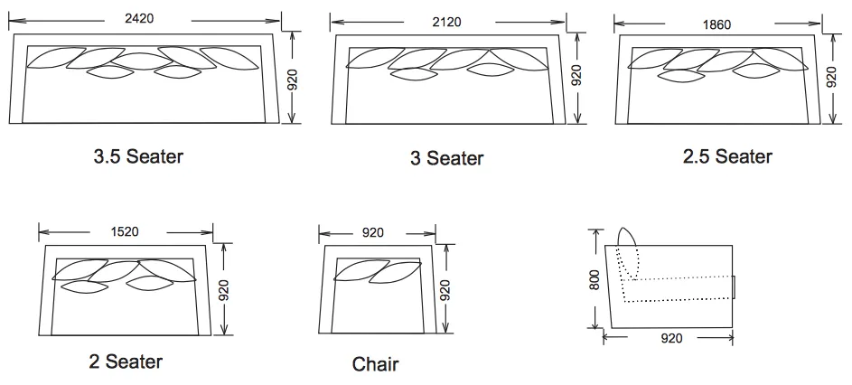 Sofa Palm Beach - Custom Made In Sydney Please Contact The Store For Pricing