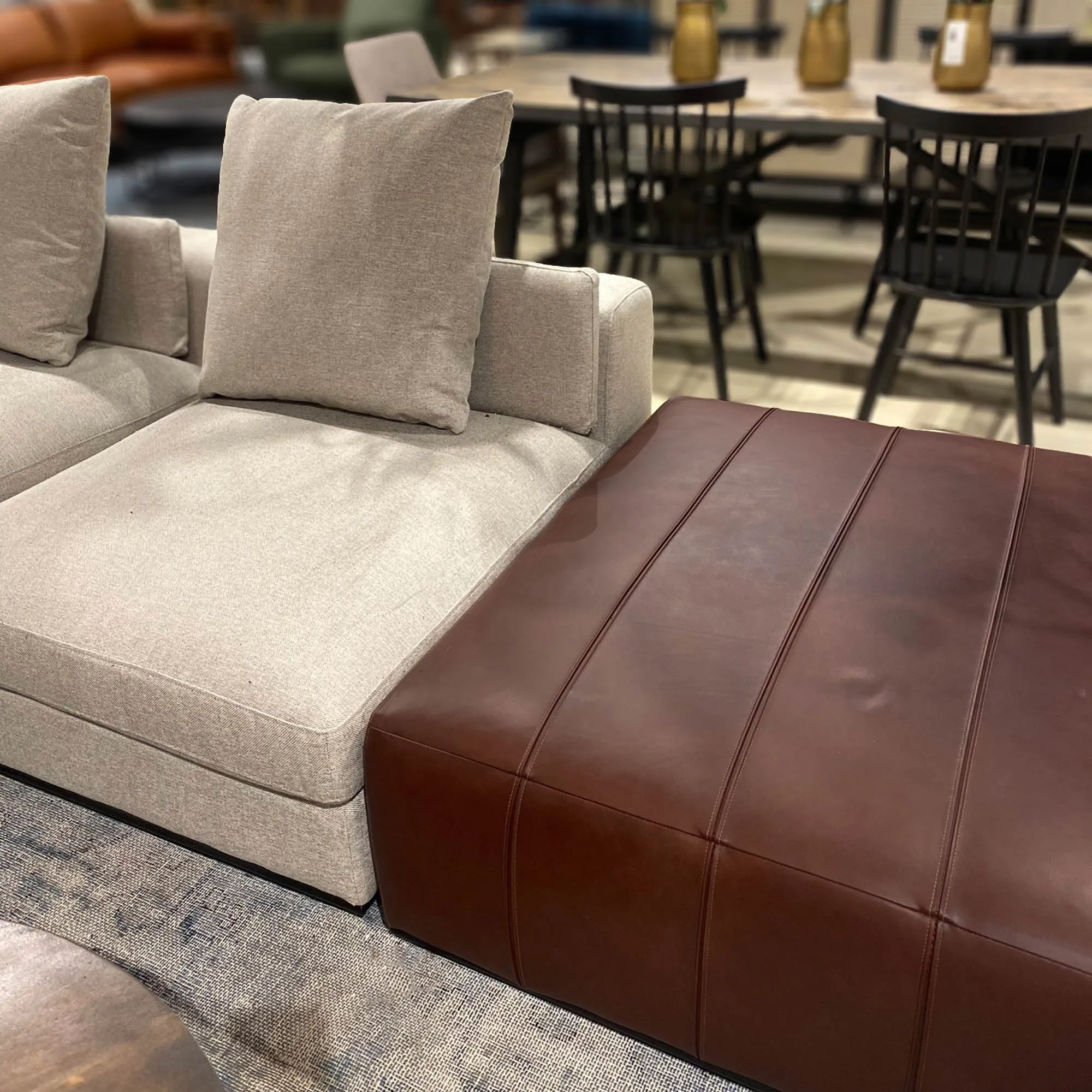 Sullivan Ottoman - Tobacco