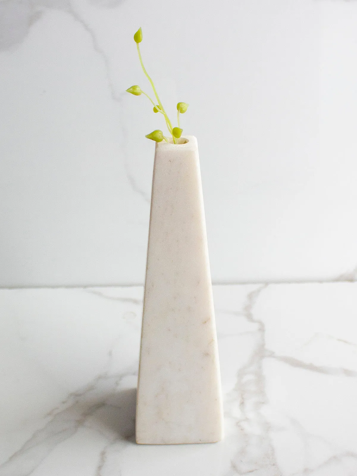 Truncated Pyramid Vase White