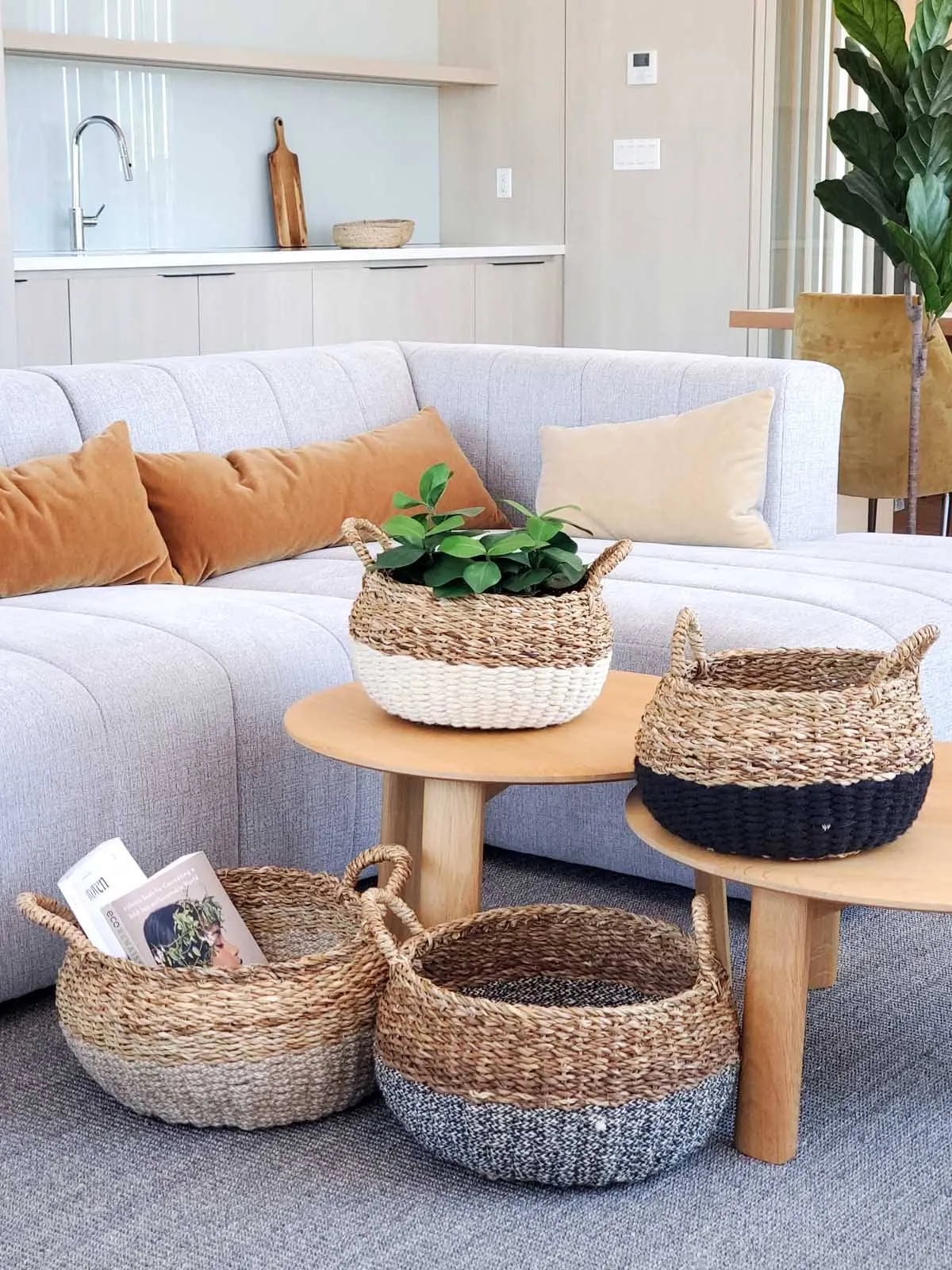 Ula Floor Basket - Natural (Set Of 2)