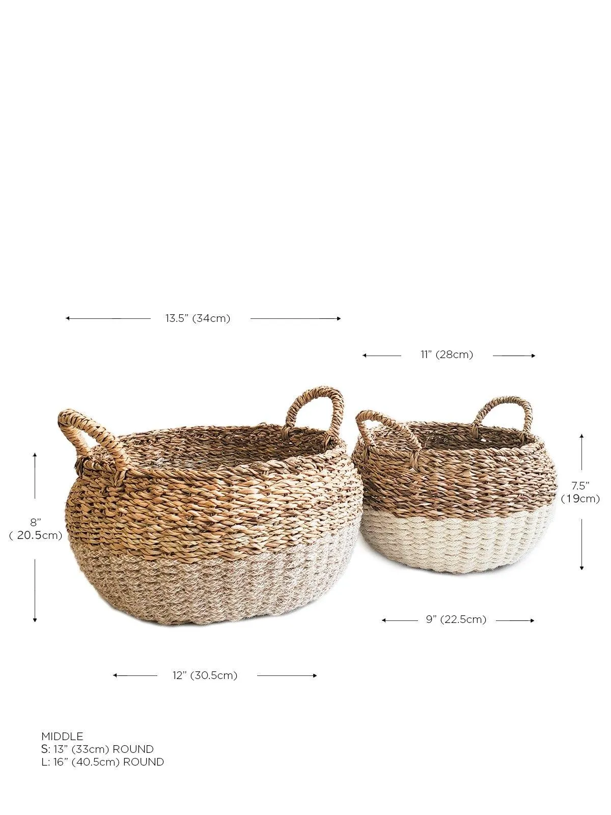 Ula Floor Basket - Natural (Set Of 2)