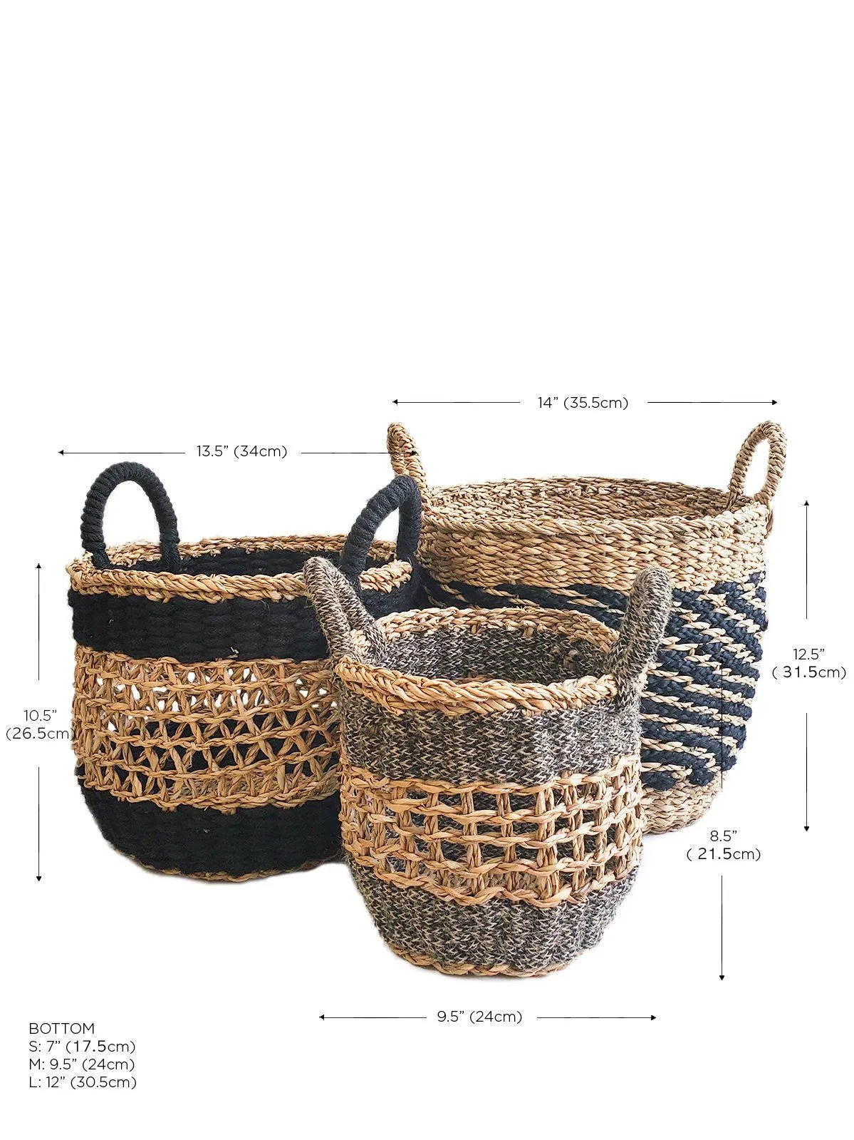Ula Mesh Basket - Black (Set Of 3)