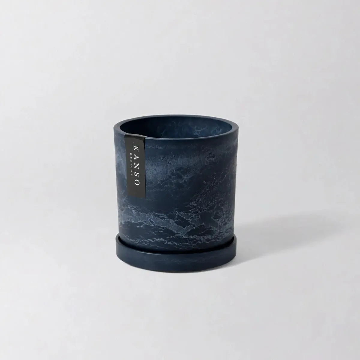 Upcycled Signature Stone Planter Pot & Saucer 4 Inch