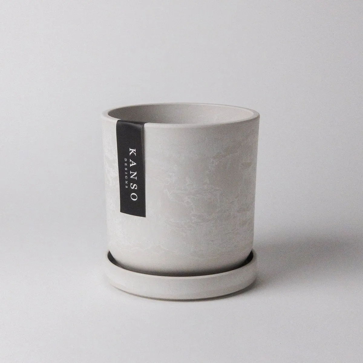 Upcycled Signature Stone Planter Pot & Saucer 4 Inch