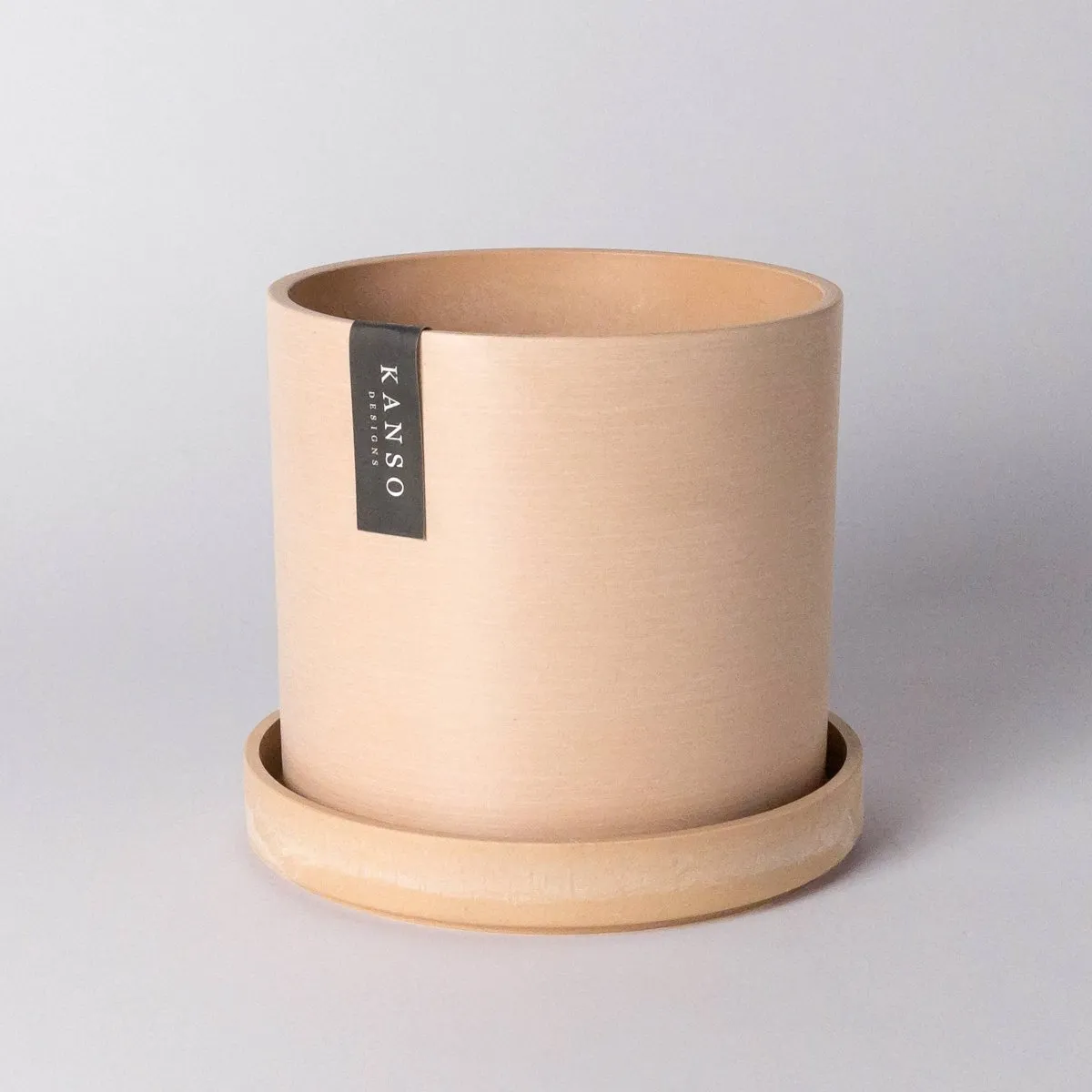 Upcycled Signature Stone Planter Pot & Saucer 4 Inch