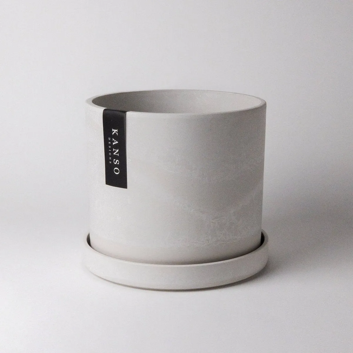 Upcycled Signature Stone Planter Pot & Saucer 4 Inch