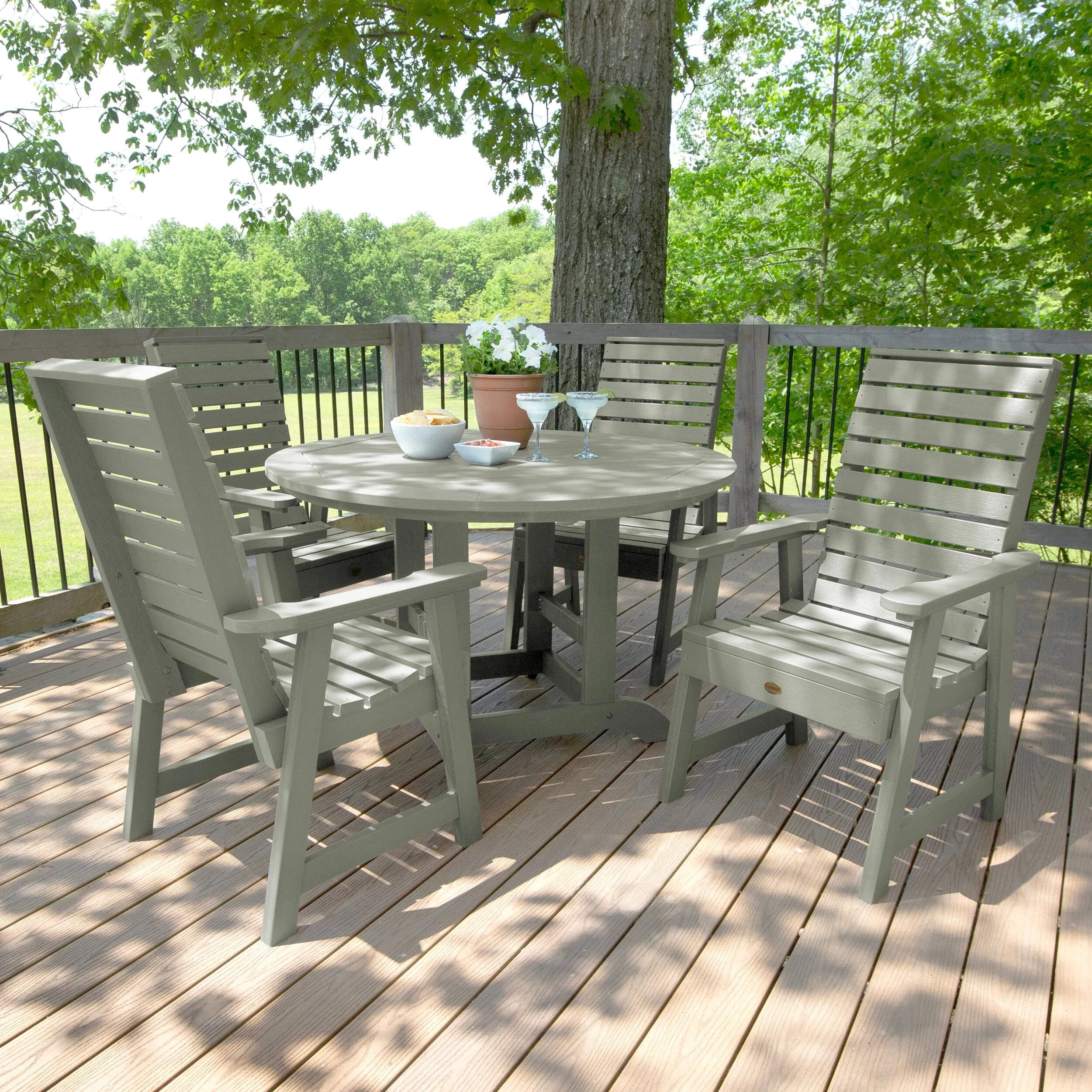 Weatherly 5pc 48in Round Dining Set - Dining Height