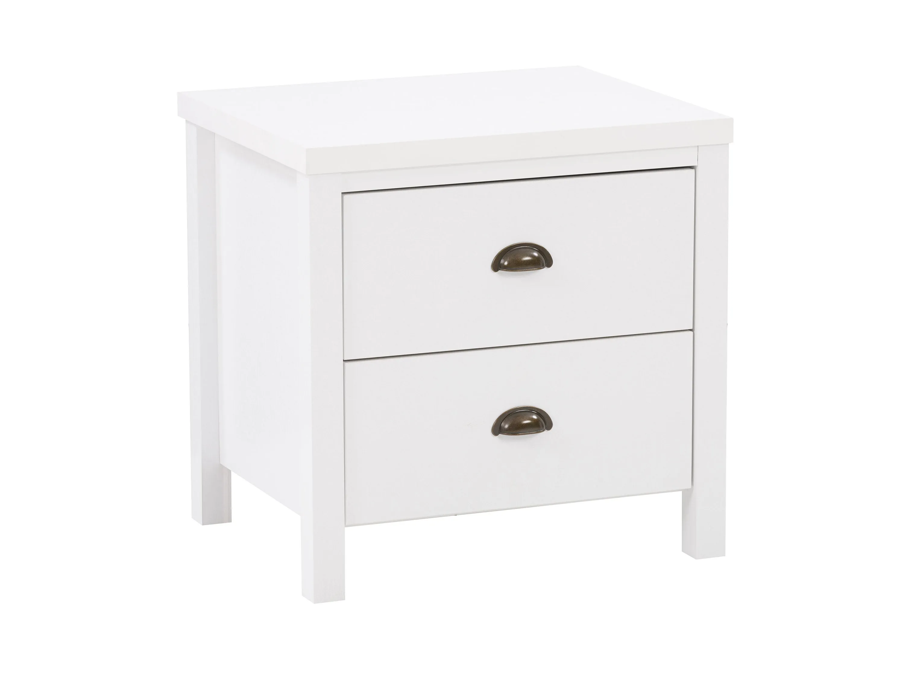 White 2 Drawer Night Stand